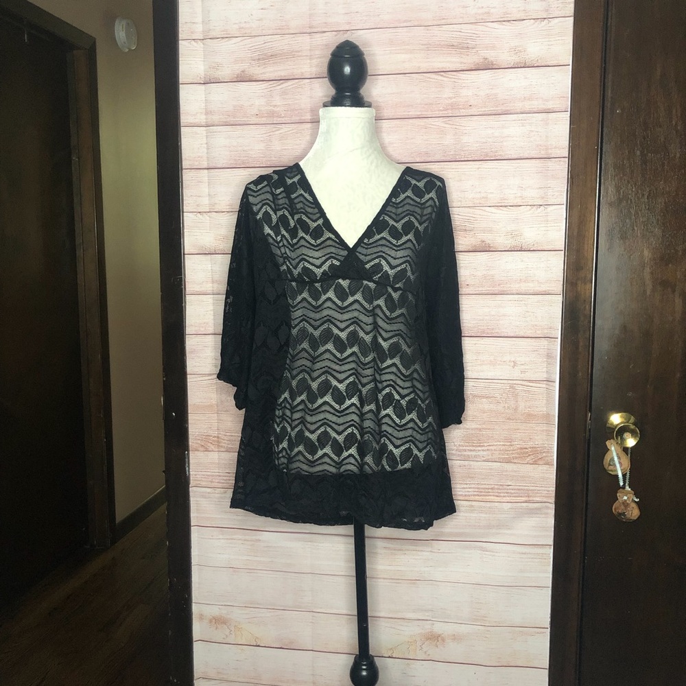 Lacy black cover-up